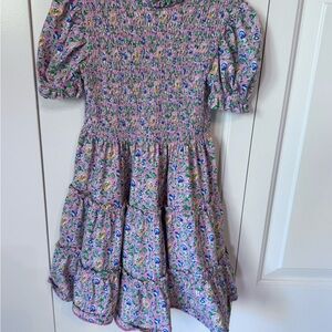 Polo by Ralph Lauren Pink and Green Floral Kids Dress